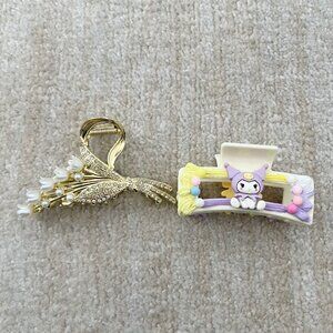 Kuromi Hair Claw Clip Bundle Lot